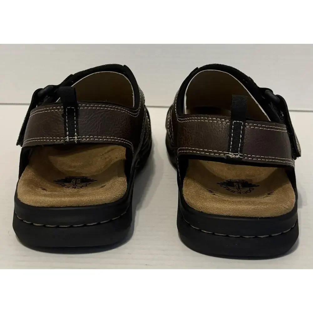 Men’s Dockers Searose Fisherman Brown Sandals 7M Memory Foam Insoles NEW